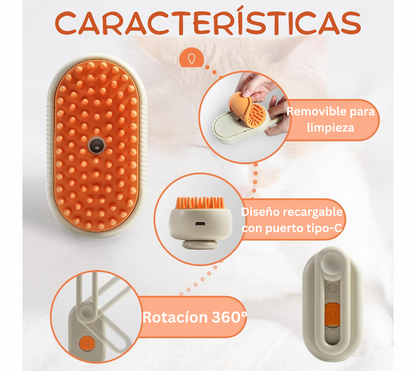 CEPILLO VAPORIZADOR PARA MASCOTAS