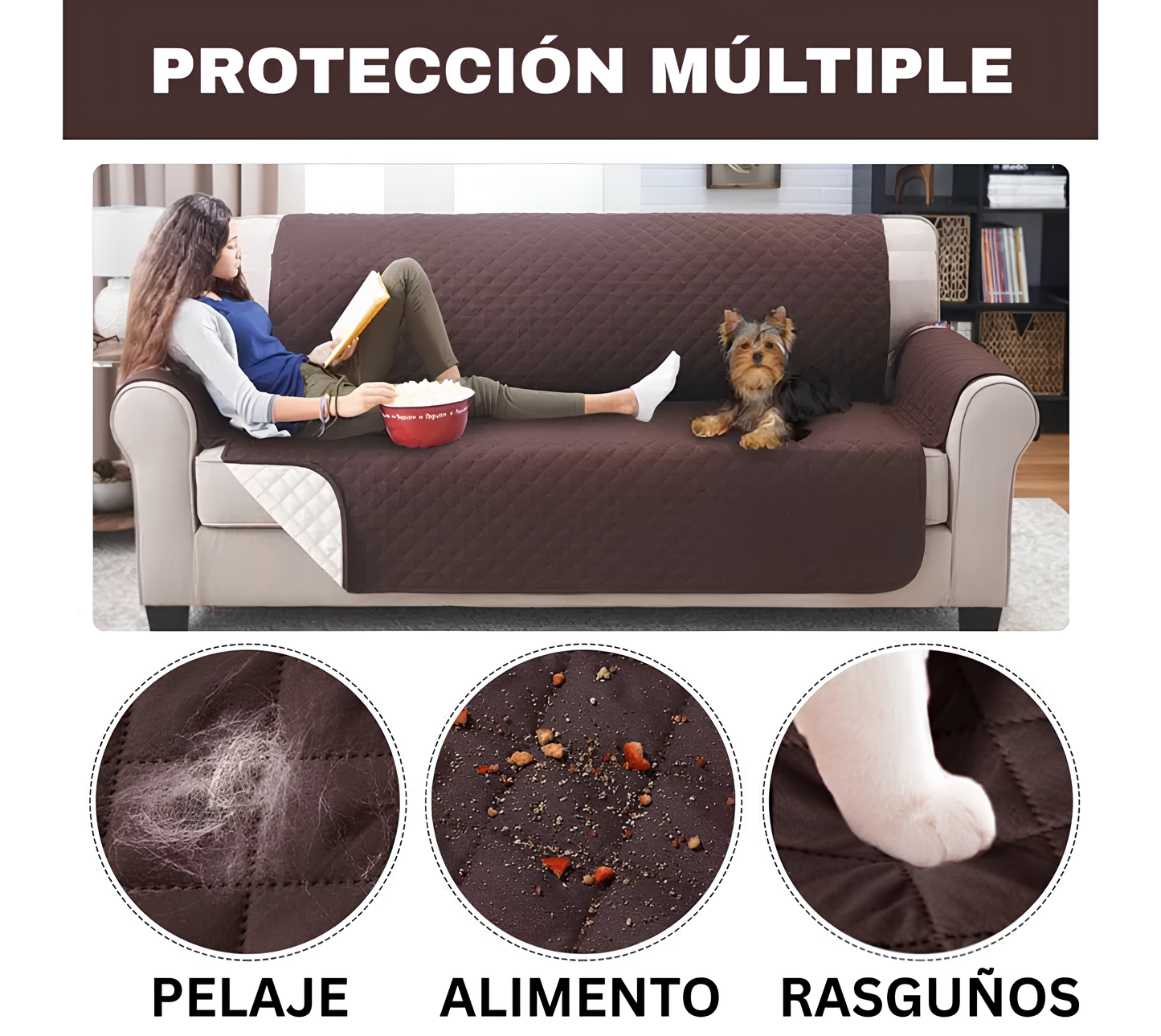 PROTECTOR DE SOFÁ IMPERMEABLE Y ANTIDESLIZANTE